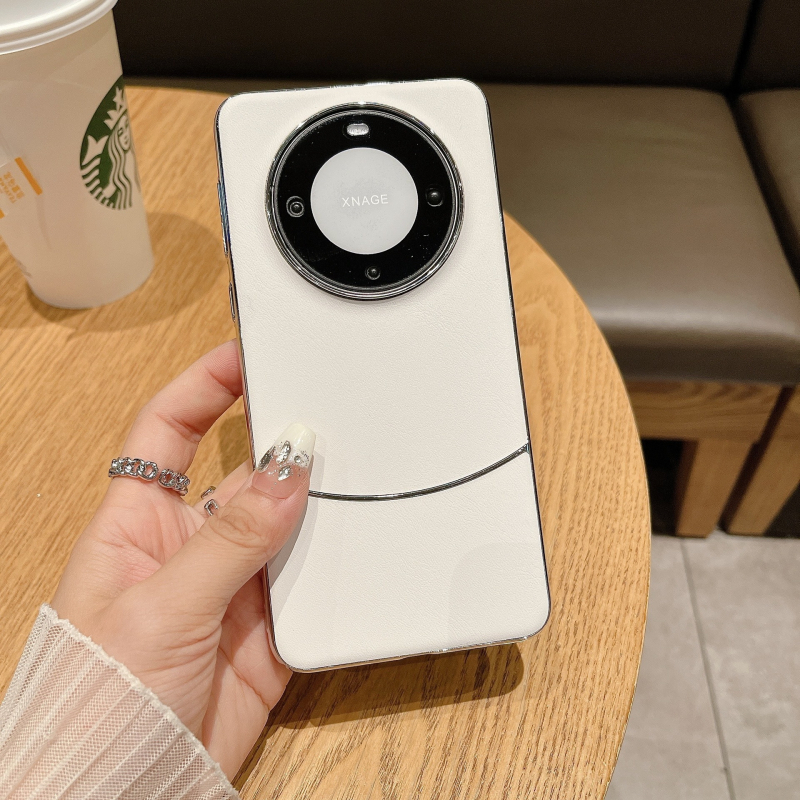 Binbei електроплатен кожен калъф за Huawei Mate60 Pro+ – пълна защита с PC корпус, против изпускане