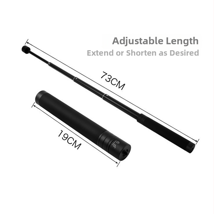 Feiyu teleskopický predĺžený ramen pre stabilizátor s tromi osami, ručné použitie, hliníková zliatina, 19–73 cm, 1/4‑inch univerzálny závit, vlastné logo