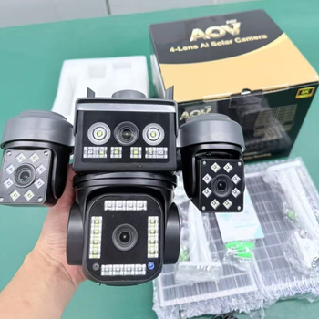 Dr. Rui/HiEasy Quad-Lens AOV Пълноцветна 4G Соларна куполна камера с четири гледки