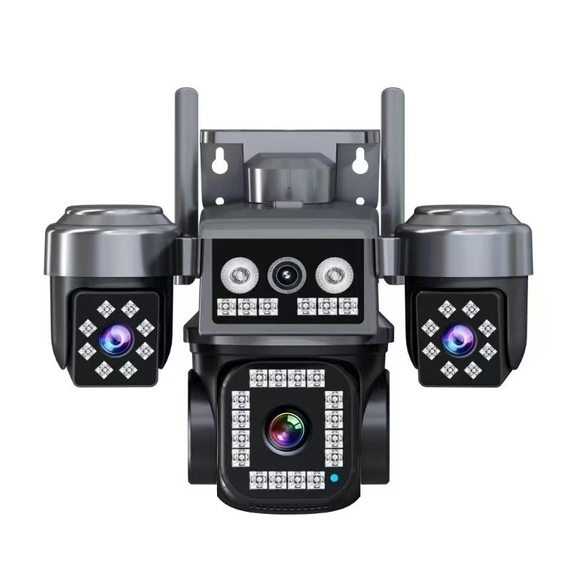 Dr. Rui/HiEasy Quad-Lens AOV Пълноцветна 4G Соларна куполна камера с четири гледки