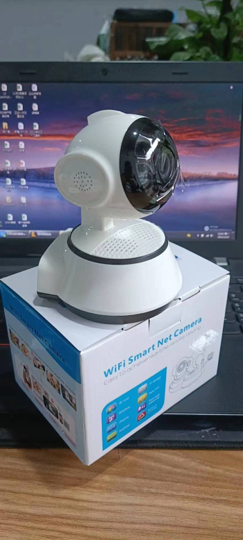 Безжична камера с Wi-Fi, дистанционно наблюдение през смартфон, HD мрежово видеонаблюдение със слот за SD карта, V380