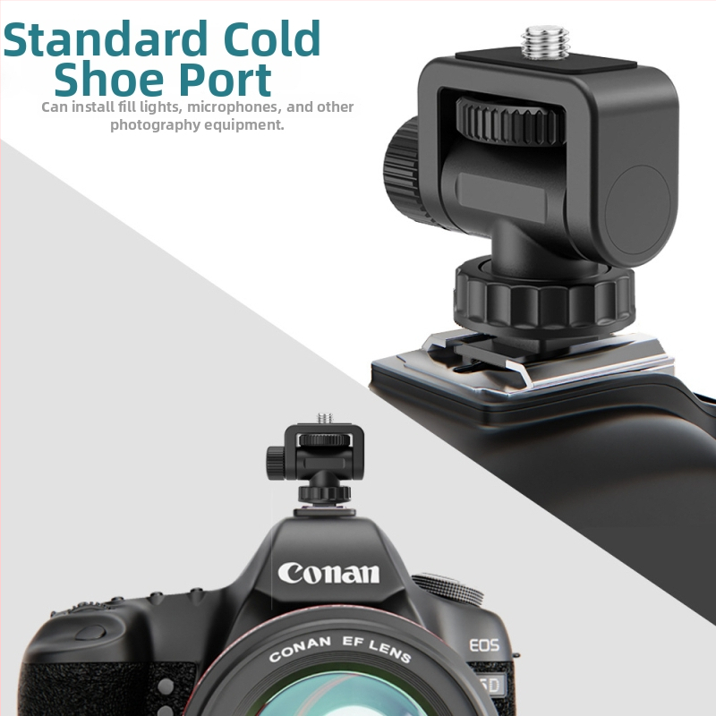 Snail adaptér na horúcu obuv pre tripod a základňu pre selfie tyč pre zrkadlovku, univerzálny doplnok
