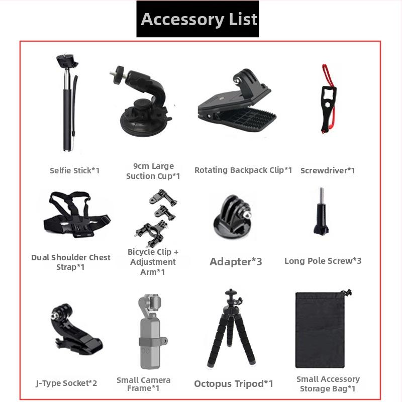 21-u-1 set dodataka za DJI Osmo Pocket s okvirom nosača