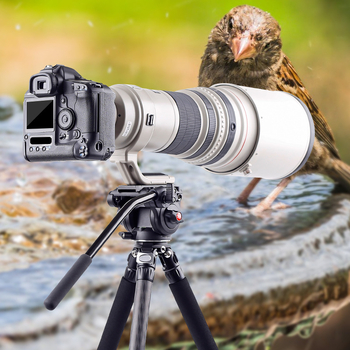 Xiletu LS6A hydraulická kamera gimbal hlava so statívom a posuvnou koľajnicou pre pozorovanie vták a fotografovanie, univerzálne