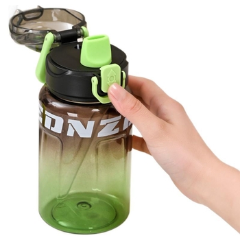 Space Cup cu pai, cană din plastic pentru studenți și activități în aer liber, design gradient, capacitate mare, băut direct, capac cu un singur buton