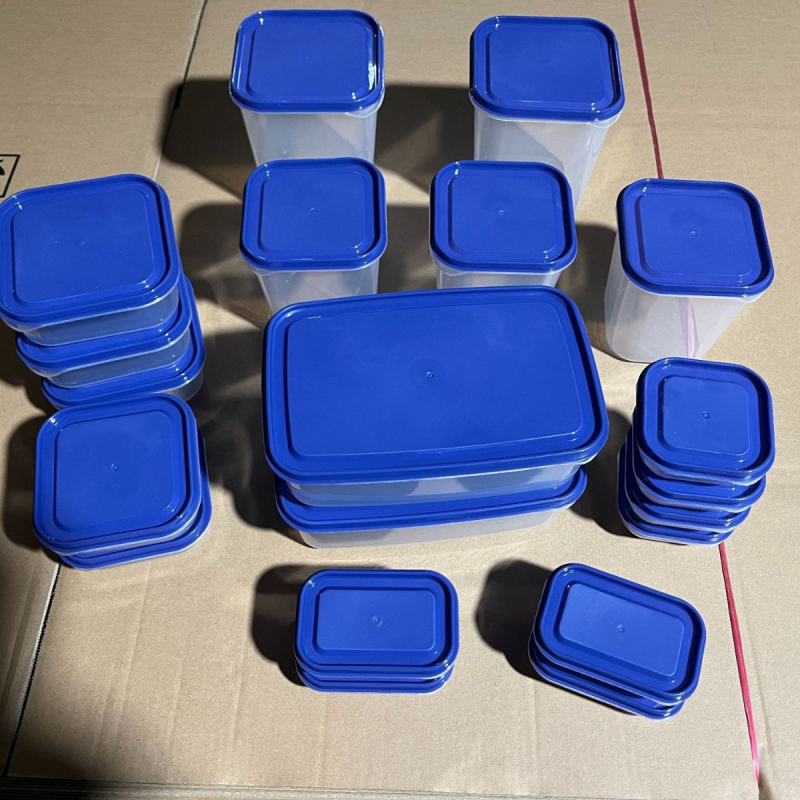 20-dijelni set prozirnih plastičnih kutija za hranu s poklopcem, za pohranu u hladnjaku, prenosne i zatvorene