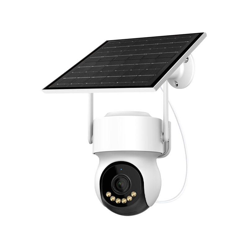 Solarnom napajana kamera za kućni nadzor, 360° panoramska perspektiva, daljinski pristup preko mobilnog telefona, vanjska upotreba, noćni pogled, visoka razlučivost, bežični Wi‑Fi