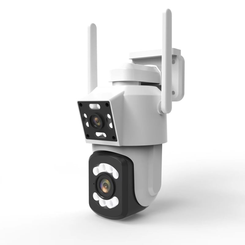 Kültéri megfigyelő kamera 360°-os lefedettséggel, HD éjszakai látással, vezeték nélküli Wi-Fi, távoli hozzáférés mobiltelefonról