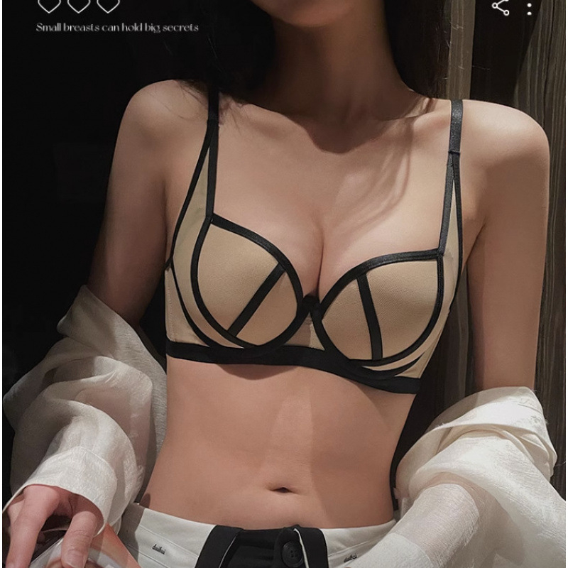 Novi čipkasti set grudnjaka za male grudi, push-up, seksi i protiv opuštanja