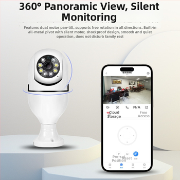 Unutarnja Wi‑Fi kamera u držaču lampe za kućni nadzor s udaljenim HD prikazom, Minion stil