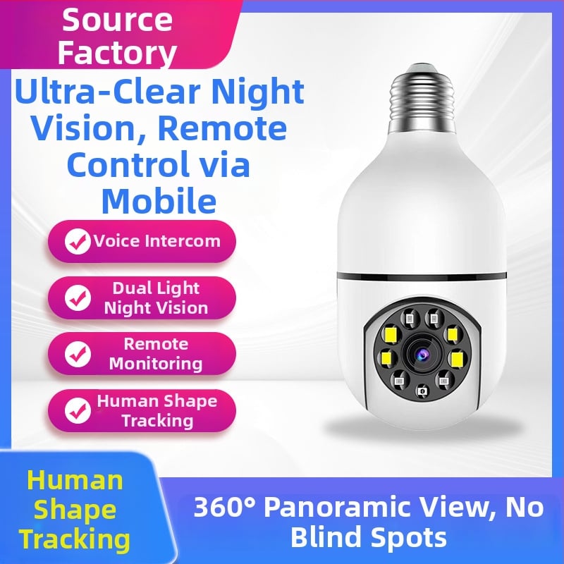 Unutarnja Wi‑Fi kamera u držaču lampe za kućni nadzor s udaljenim HD prikazom, Minion stil