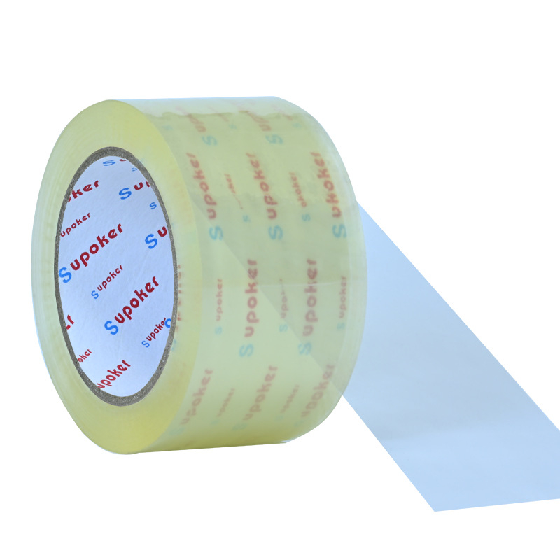 Bandă de ambalare transparentă, cu zgomot redus; lățime 4,5–6 cm, lungime 60–150 m, film BOPP, adeziv hidrocoloidic, culori: transparent, maro, bej, 1 rolă