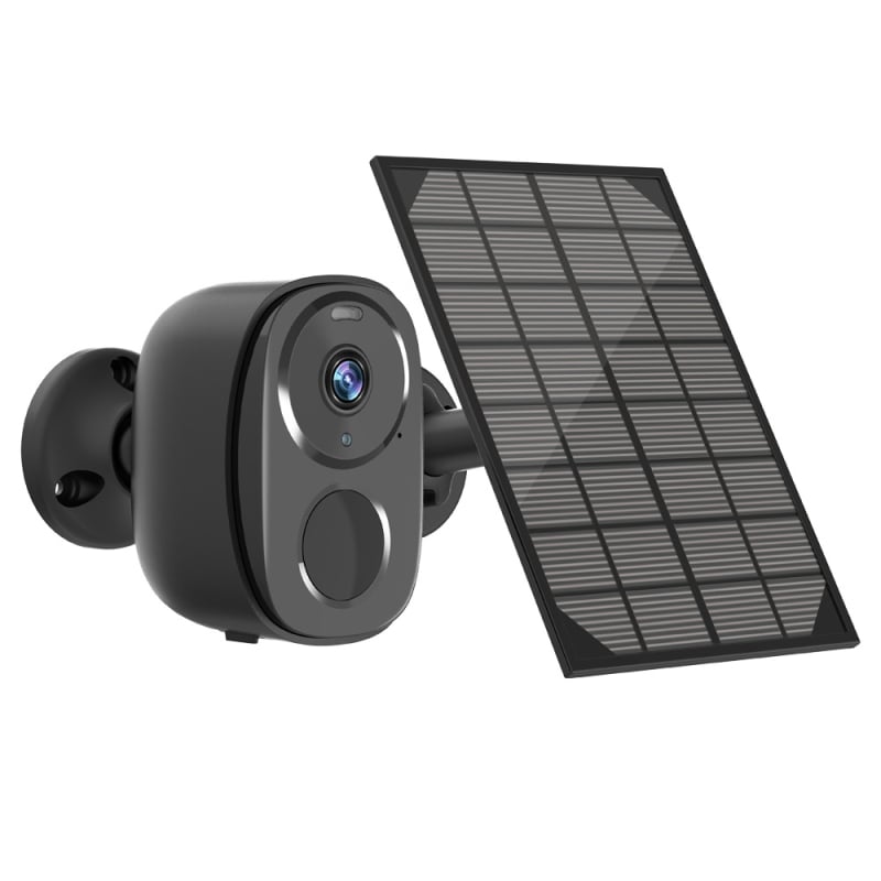 Solarna bežična kamera za kućnu upotrebu s ugrađenom baterijom, daljinski pristup putem mobilne aplikacije, 2K HD noćni vid