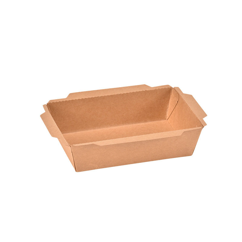 Cutie de masă din Kraft, de unică folosință, pentru take-away, sushi, fructe și salate, compatibilă cu cuptorul cu microunde