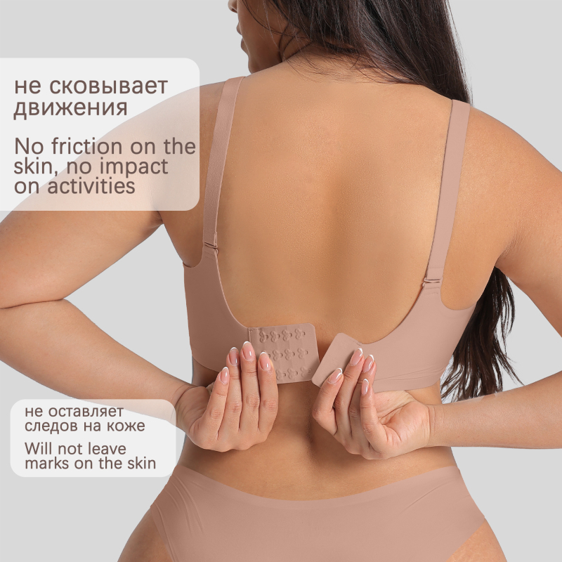 Plus-size bežični grudnjak za žene, bezšivni dizajn i podrška