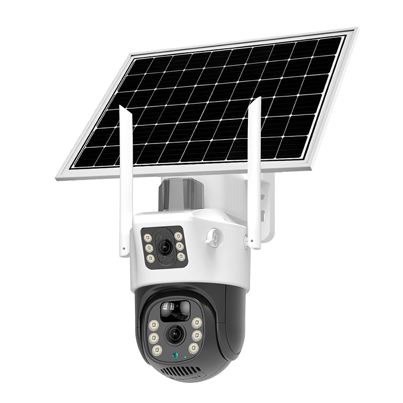 Solarna vanjska kamera za nadzor, 360° pokrivenost, daljinsko praćenje mobilnim uređajem, noćni vid 4G