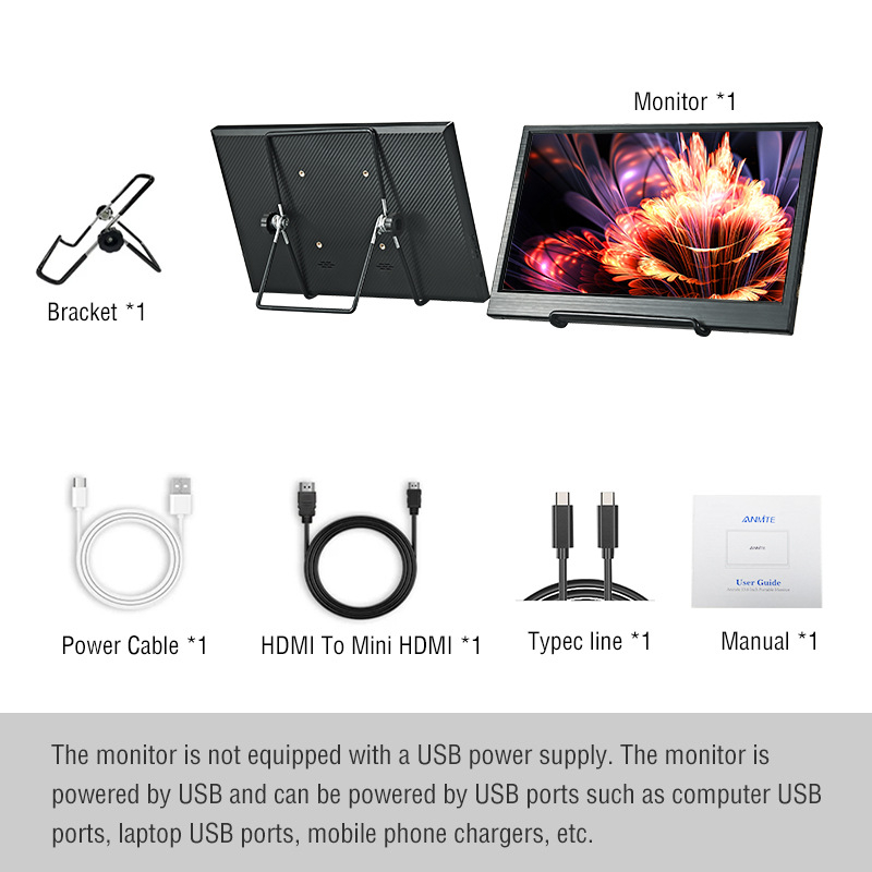 Anmite prijenosni monitor od 11,6 inča s HDMI za računalo, ured i igre