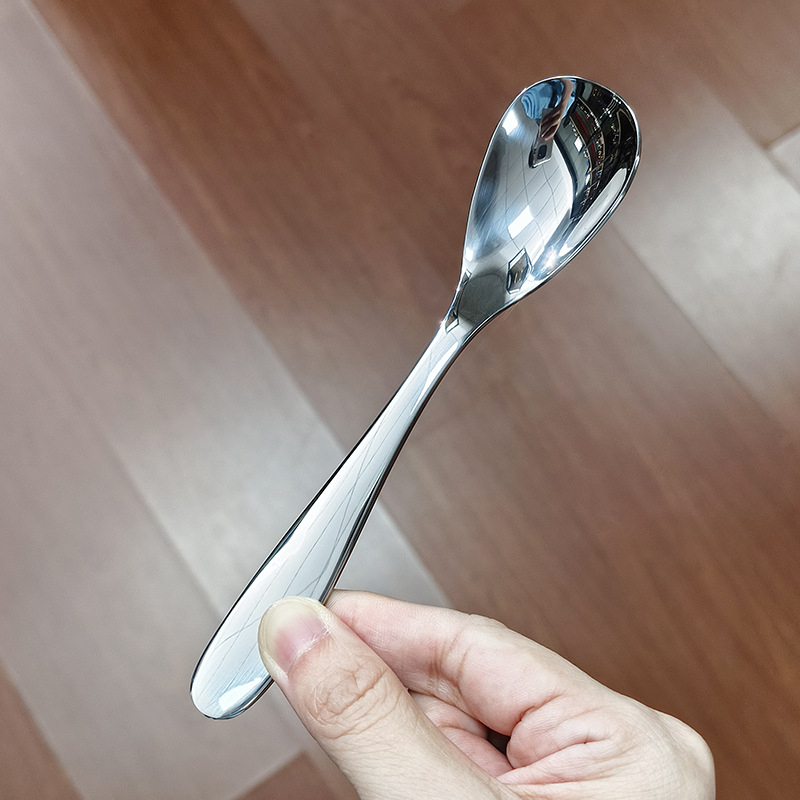 Lingură din oțel inoxidabil, design modern și simplu, pentru restaurante și uz casnic, pentru supe și fel principal, lingură mare pentru copii
