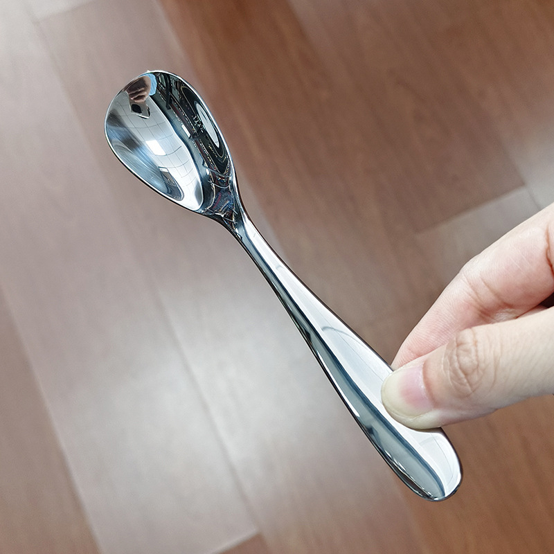 Lingură din oțel inoxidabil, design modern și simplu, pentru restaurante și uz casnic, pentru supe și fel principal, lingură mare pentru copii