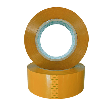 Binli bandă de ambalare transparentă BOPP, aderență foarte mare, rolă mare, nuanță bej, 100 m × 45 mm × 2.4 μm