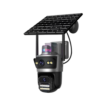 Solarna vanjska kamera za sigurnost s 360° panoramom, noćni vid, Wi‑Fi