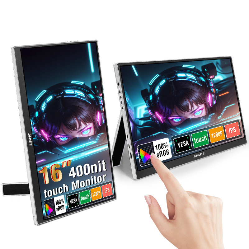 Anmite 16-inčni prijenosni IPS dodirni zaslon za prijenosna računala i gaming konzole