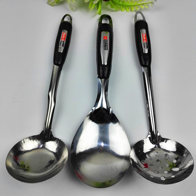 Set de 5 bucăți tacâmuri de bucătărie: spatulă, lingură de supă, lingură, lingură cu găuri, polonic
