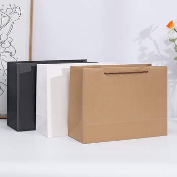 Sac de ceai din hârtie kraft, geantă din carton alb, imprimare logo disponibilă, pungă cadou promoțională