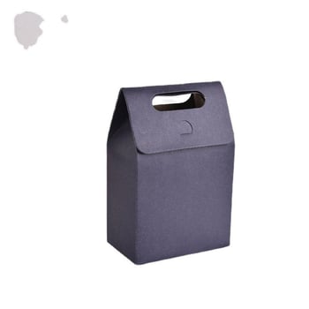 Geantă cadou din hârtie Kraft cu capac rabat, stil retro, sigilată, disponibile culori roșu, kaki, verde, albastru, negru.