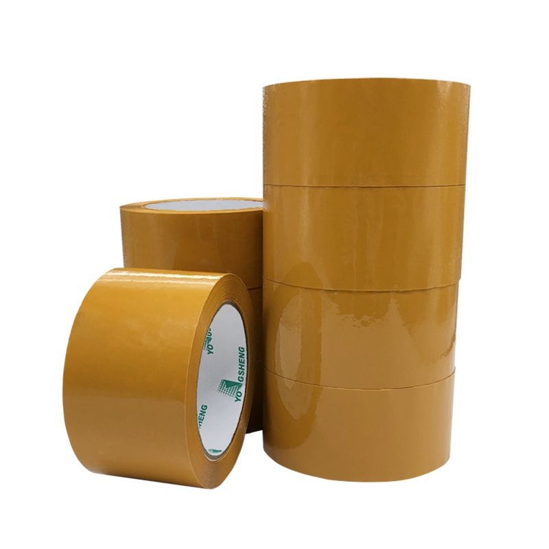 Bandă de ambalare transparentă, rolă mare bej, 45 mm × 220 m, 50 μm, bază OPP/BOPP, adeziv pe bază de apă, pentru expediere rapidă