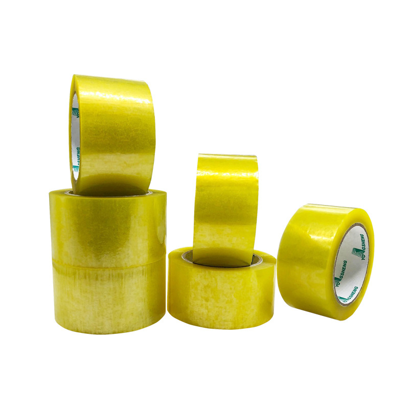Bandă de ambalare transparentă, rolă mare bej, 45 mm × 220 m, 50 μm, bază OPP/BOPP, adeziv pe bază de apă, pentru expediere rapidă