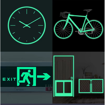 Bandă luminoasă pentru trepte și scenă — bandă fluorescentă verde, avertizare anti-coliziune pentru siguranță