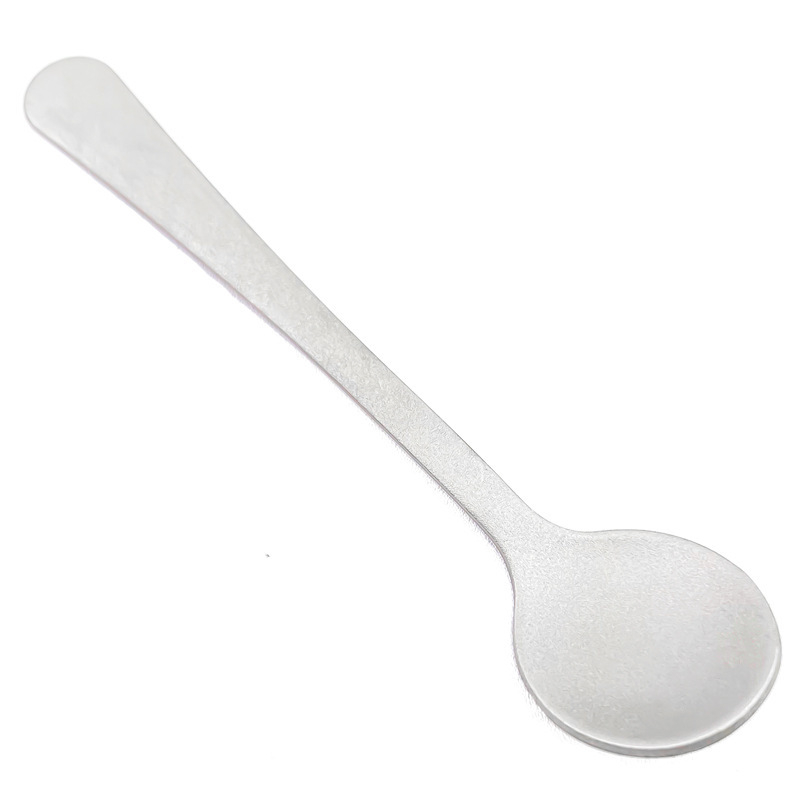 Lingură mini din titan pur, 7,4 cm, lingură de desert, lingură de condimente, linguriță de măsurare pentru pulberi medicamentoase