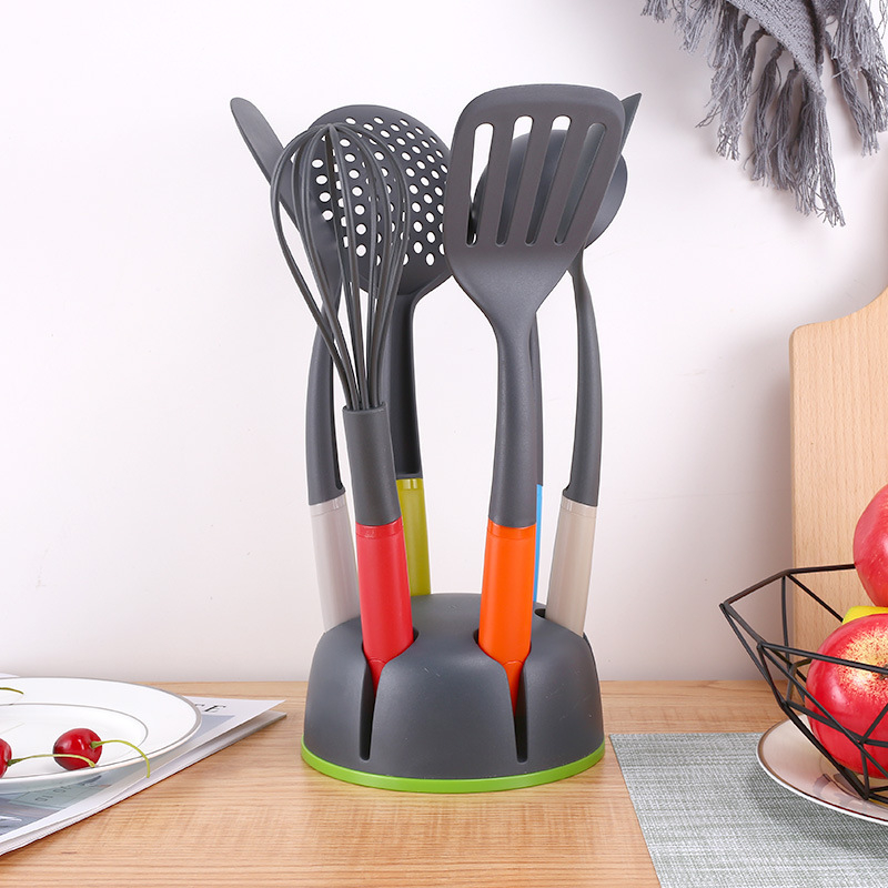 Set de cinci piese din nylon: spatulă și lingură de supă, ustensile de bucătărie multifuncționale, rezistente la temperaturi înalte