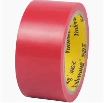 Bandă roșie de avertizare din PVC pentru marcarea podelei și siguranță împotriva incendiilor — 12mm x 18yd