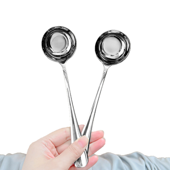 Lingură din oțel inoxidabil 304, bază plată și cap rotund, lingură elegantă pentru supă, amestecare și servire, în stil Instagram