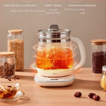 Bear YSH-D20T6 ceainic pentru sănătate cu plită de încălzire 316L, capacitate 2L, pentru fierbere apă și ceai de plante, menținere la cald 24 ore, precomandă