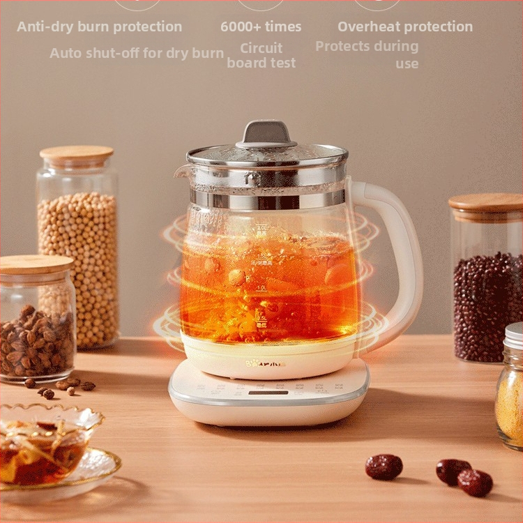 Bear YSH-D20T6 ceainic pentru sănătate cu plită de încălzire 316L, capacitate 2L, pentru fierbere apă și ceai de plante, menținere la cald 24 ore, precomandă