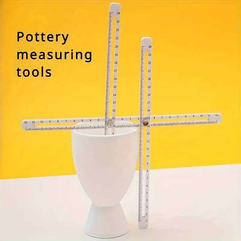 Kit DIY de instrumente de măsurare pentru ceramică, pentru măsurarea adâncimii și a grosimii, riglă pentru arte ceramice