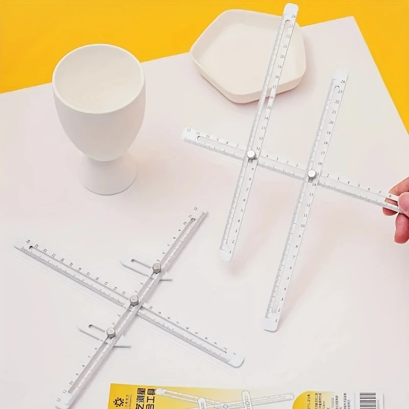 Kit DIY de instrumente de măsurare pentru ceramică, pentru măsurarea adâncimii și a grosimii, riglă pentru arte ceramice