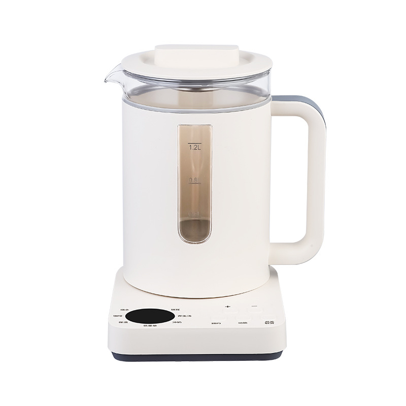 Ceainic de sănătate din sticlă, 1,2 L, cu filtru de ceai, 1000W, control cu microprocesor