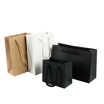 Genți tote din hârtie kraft cu siglă imprimată, design minimalist, pentru cadouri, în stoc