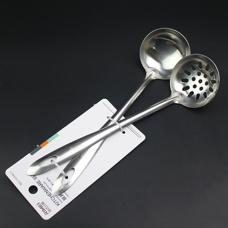 Set de ustensile de bucătărie din oțel inoxidabil pentru hot pot: lingură pentru supă, lingură de servire și lingură strecurătoare