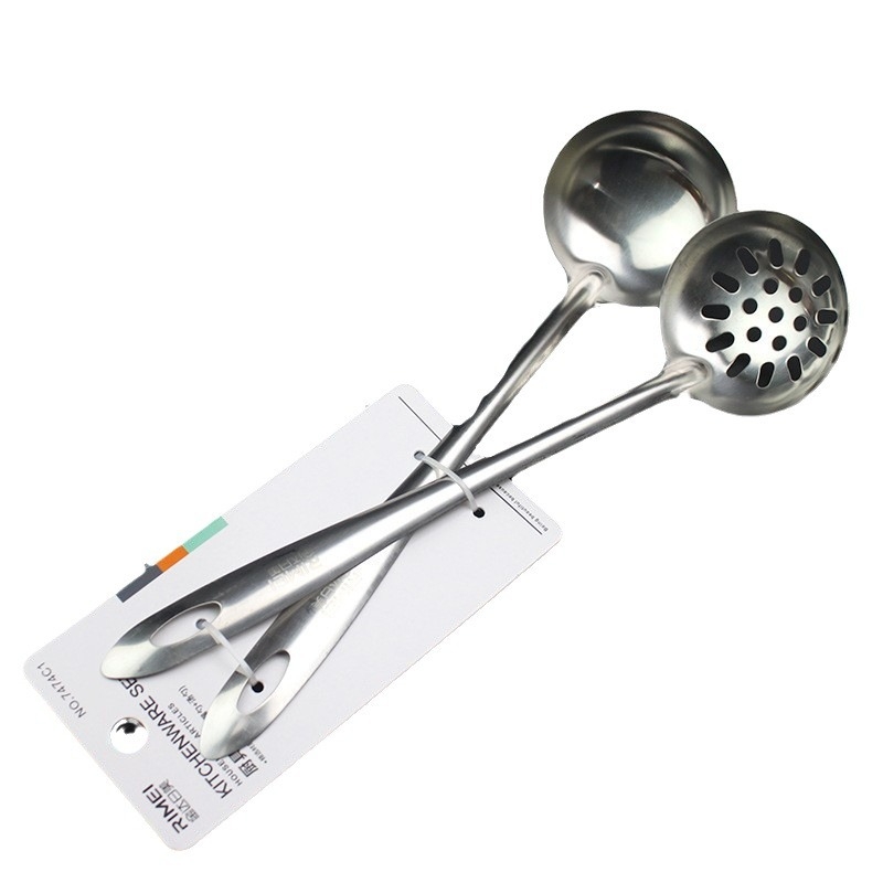 Set de ustensile de bucătărie din oțel inoxidabil pentru hot pot: lingură pentru supă, lingură de servire și lingură strecurătoare