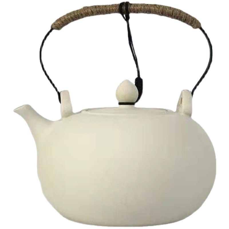 Set pentru prepararea ceaiului cu lampă de alcool, ceainic ceramic cu încălzitor, accesorii pentru ceremonia ceaiului, 1000 ml, stil retro