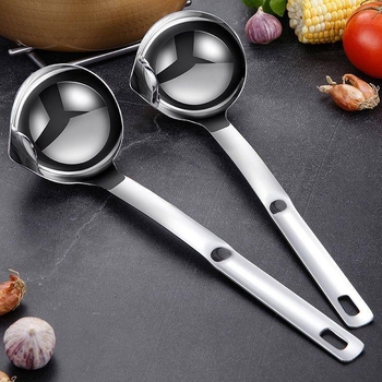 Lingură din oțel inoxidabil 304 – separator de ulei, lingură pentru supă, instrument de filtrare a uleiului pentru uz casnic