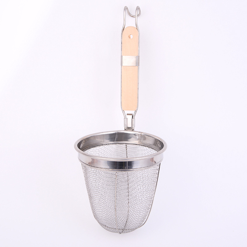 201 oțel inoxidabil, sită cu margine înaltă pentru tăiței și tăițeii de orez, filtru din plasă, lingură pentru scoaterea tăițeilor, ustensilă de bucătărie personalizabilă