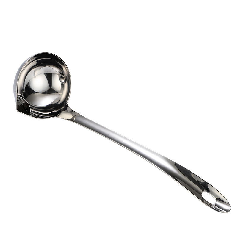 Lingură din oțel inoxidabil pentru separarea uleiului, lingură de supă cu filtru de ulei pentru uz casnic