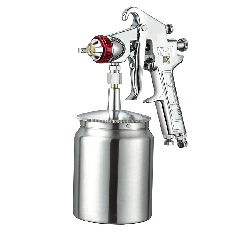 Pistol de vopsit auto Wen Jie W-71, vas superior W77 și vas inferior F75, atomizare înaltă