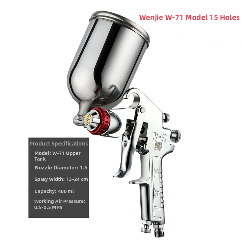 Wen Jie W-71 automobilová striekacia pištoľ s horným zásobníkom W77 a dolným zásobníkom F75, vysoká atomizácia